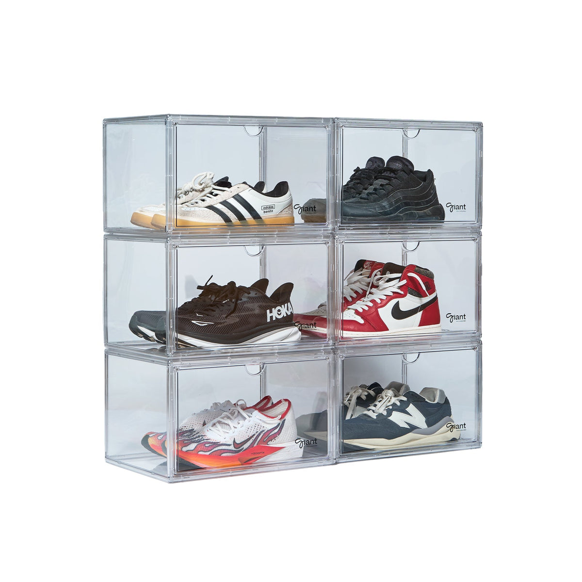2 Cajas De Zapatos Transparentes Apilables - 37x22x13 Cm, Plástico Grueso PP, Con Tapa, Organizador Armario