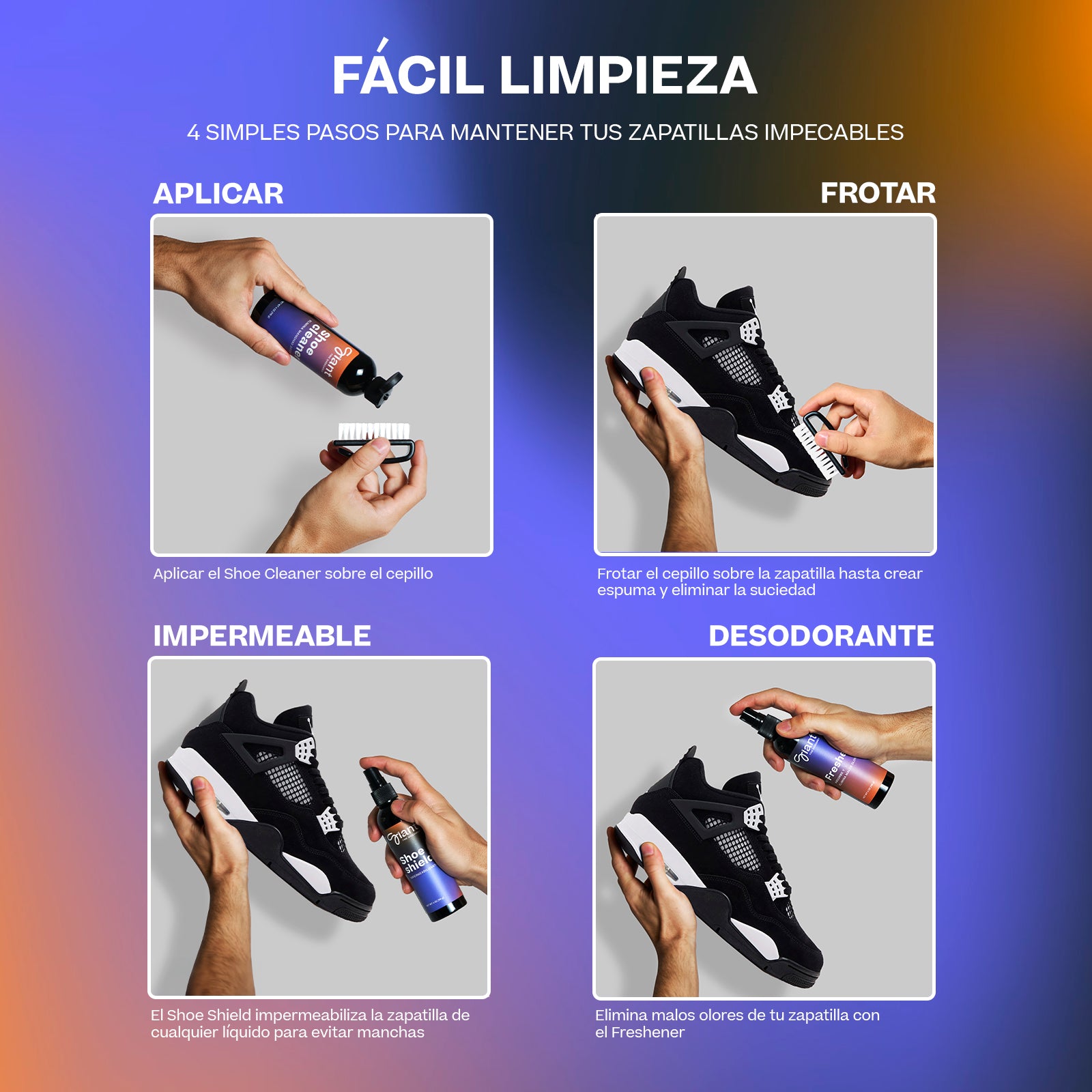 Kit Limpieza Zapatillas - Shoe Care Kit - Giant Fine Shoecare - Accesorios para calzado